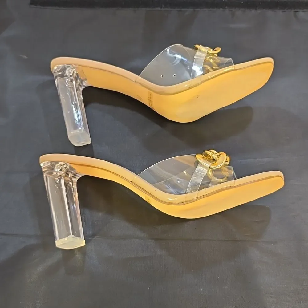 BRAND NEW BONNILEL CLEAR OPEN-TOE WOMEN'S SANDAL - Picture 9 of 16